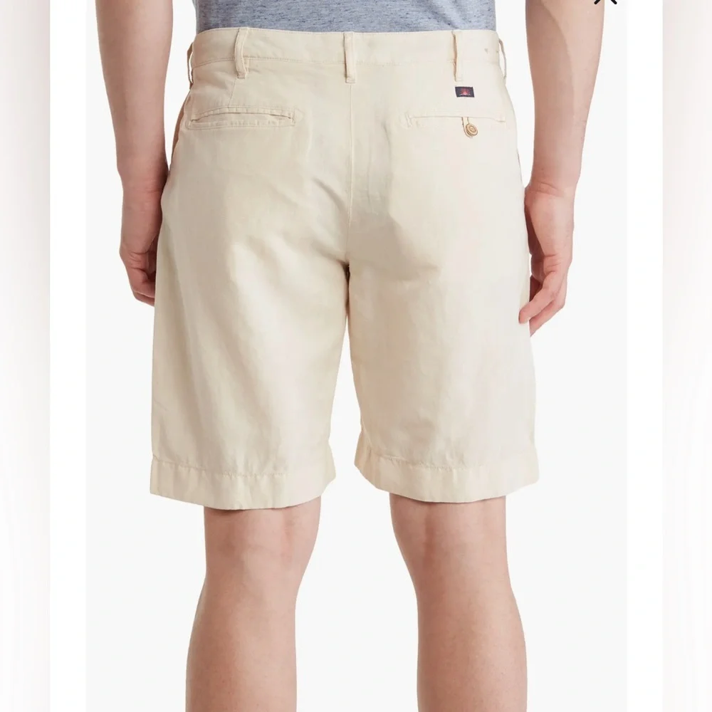 Faherty Malibu Linen & Cotton Chino Stone Shorts Men’s Size 38 NEW with Tags